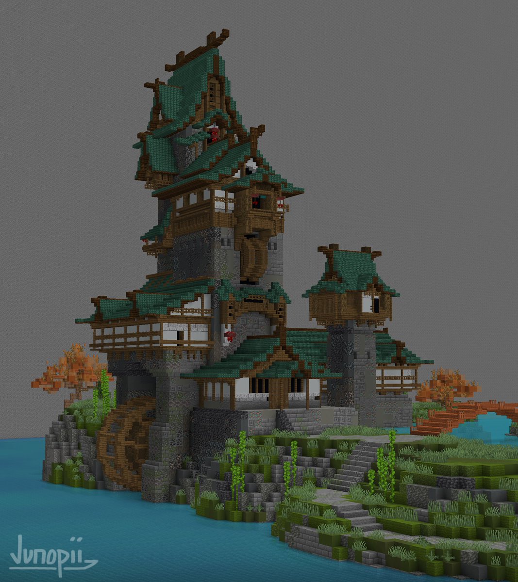 Watermill
Based on a reference by SY-37
#minecraftbuilds  #minecraft建築コミュ #minecraft #minecraftart