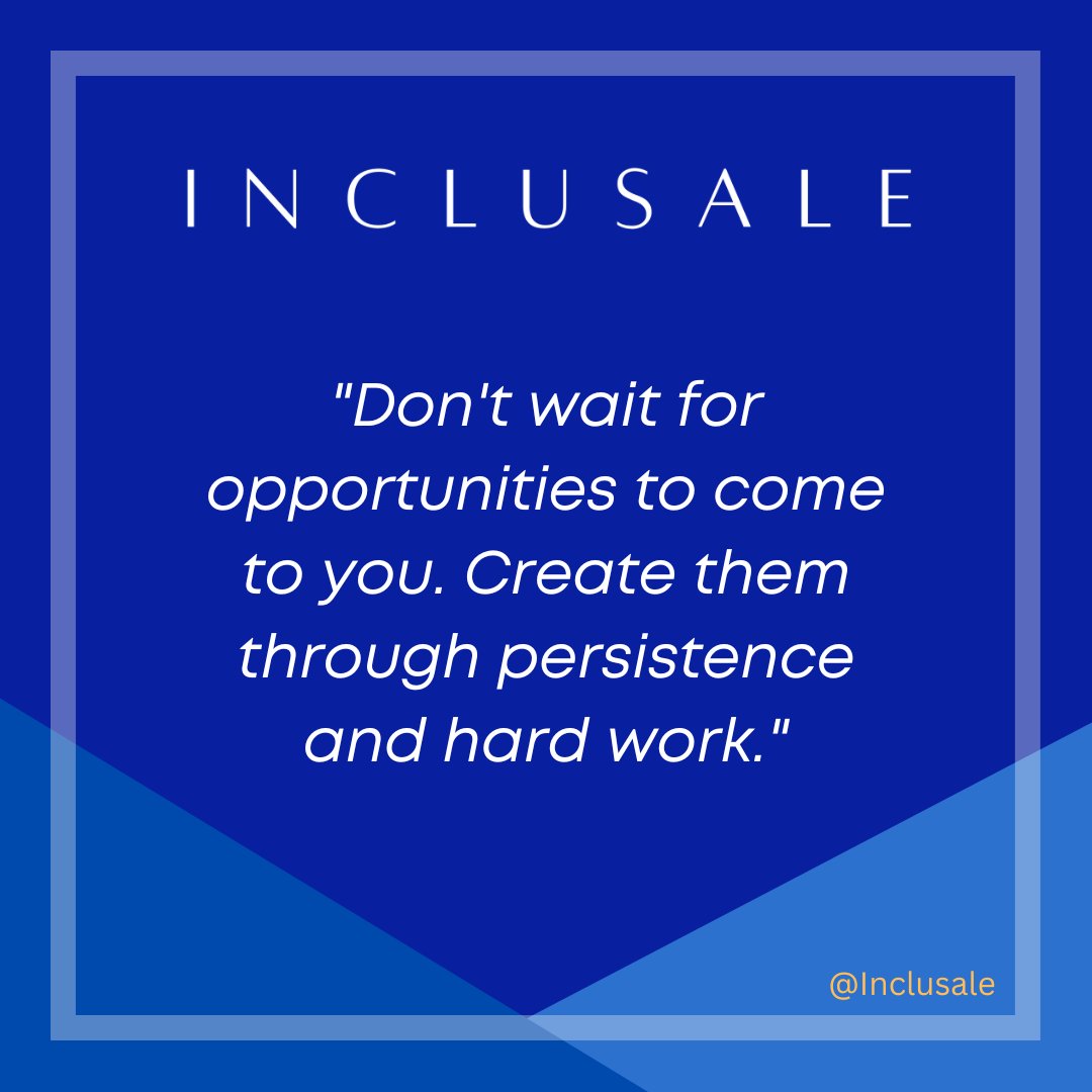 inclusale's tweet image. Repeat after me:  I don't wait for opportunities, I create opportunities. I don't give up or give in, I remain persistent until I win!

#GoodMorning #Inclusale #WinningMindset