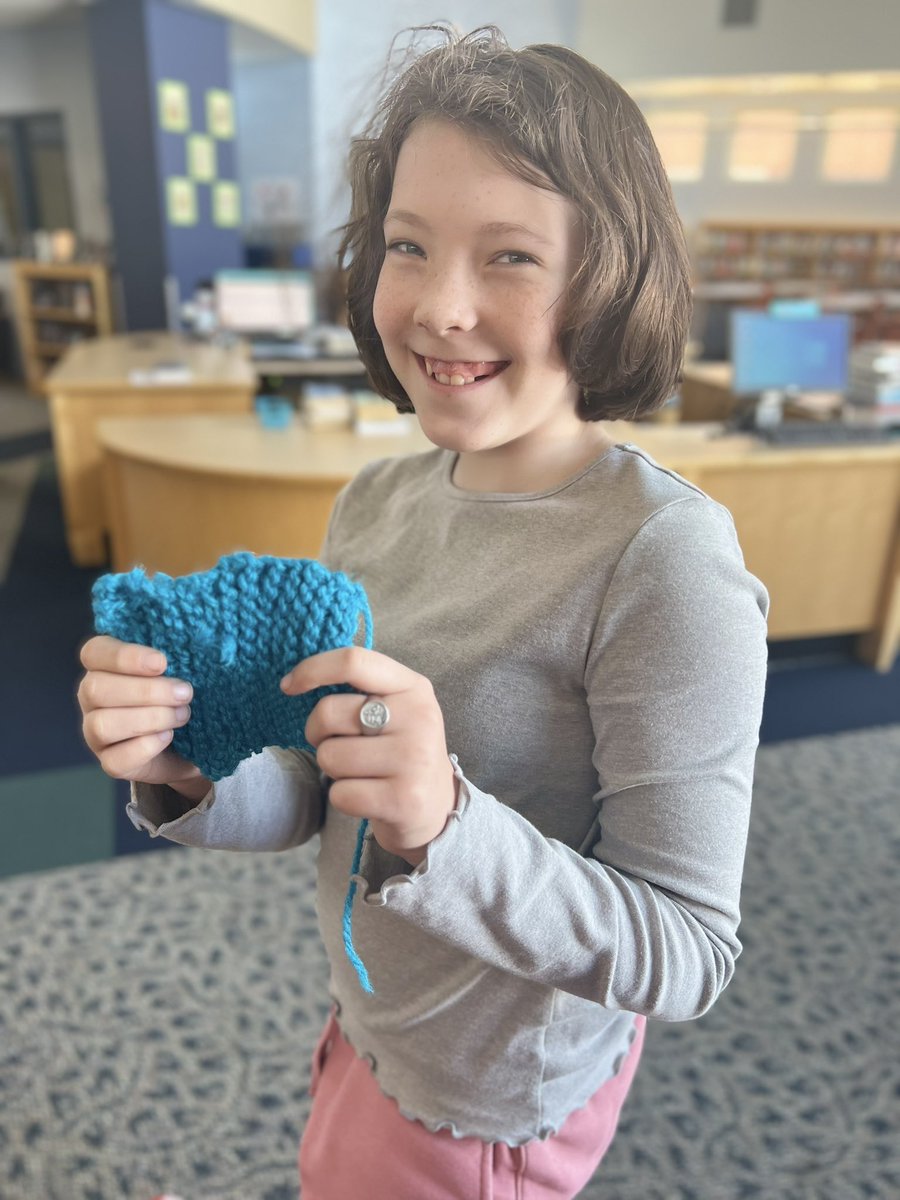 Knitting Club is still going strong! At this rate, we might be knitting in June! <a href="/Oakview_MS/">Oakview MS</a> <a href="/LkOrionSchools/">Lake Orion Community Schools</a>