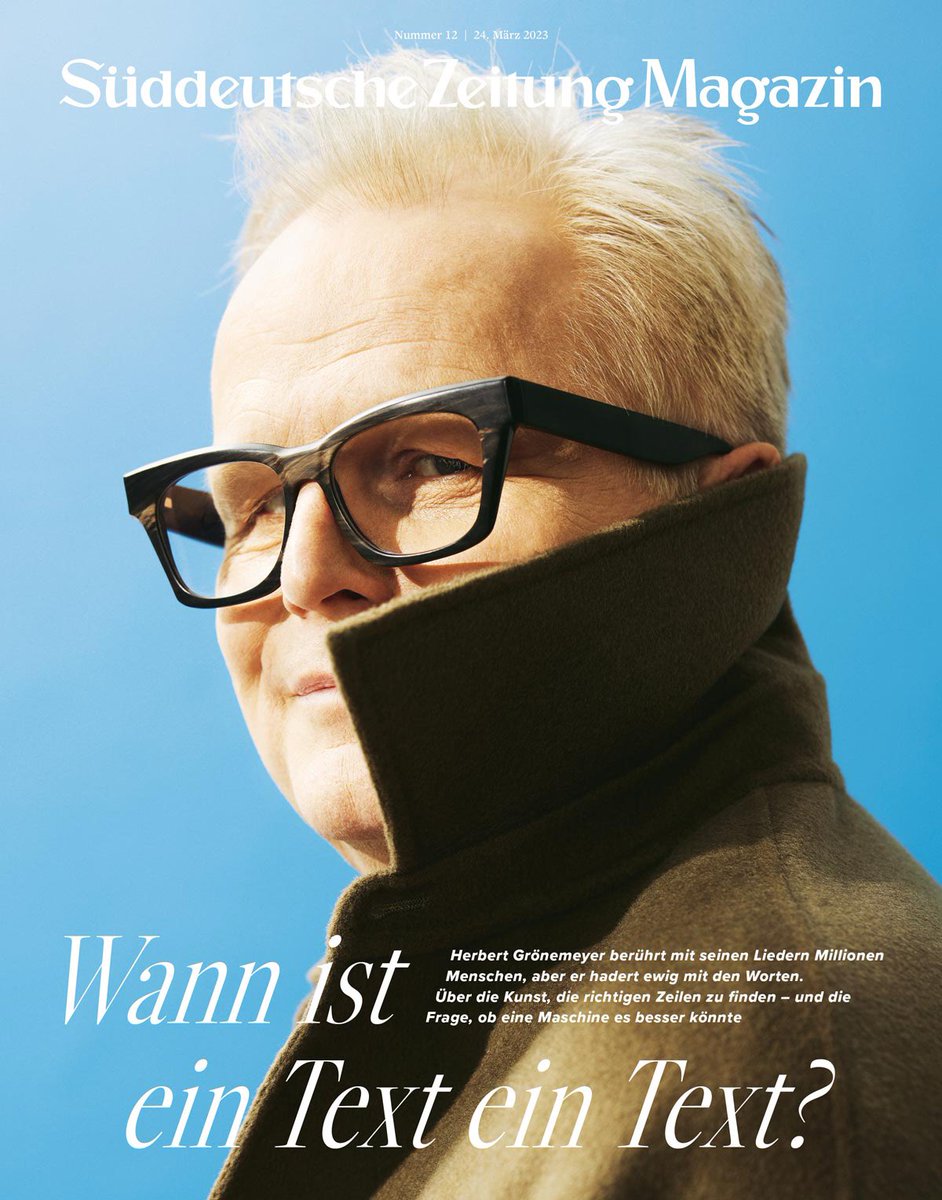 Jeder nur ein Grönemeyer-Cover! Wir haben mit ihm über das gesprochen, wovon es sich wirklich lohnt Ahnung zu haben: Gute Texte und gute Küsse. Freitag im <a href="/szmagazin/">SZ Magazin</a>