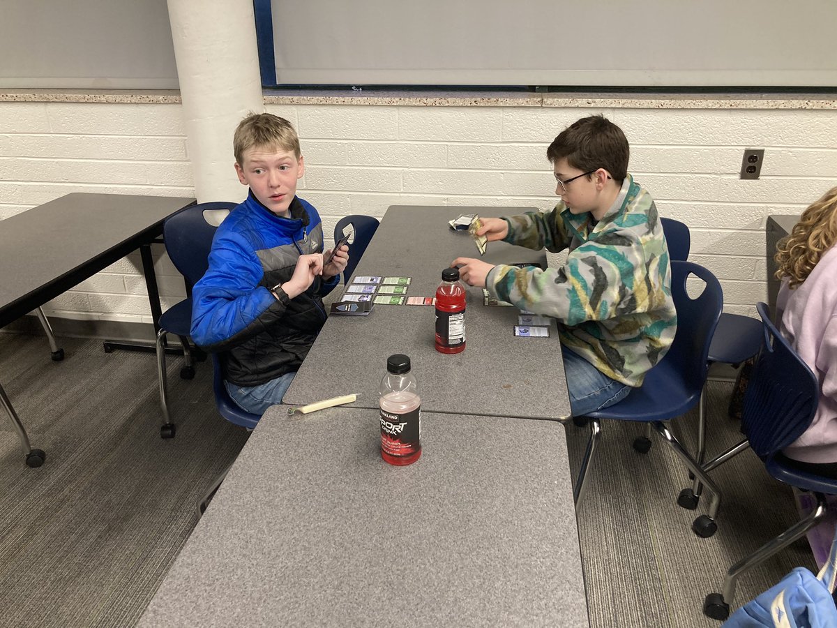 EvergreenJunior's tweet image. Breakfast coding club broke out the new classroom set of #cynerthreatdefender starter packs!  Students had fun playing the game while learning about #cynersecurity.  @ciascybersec @UTSA