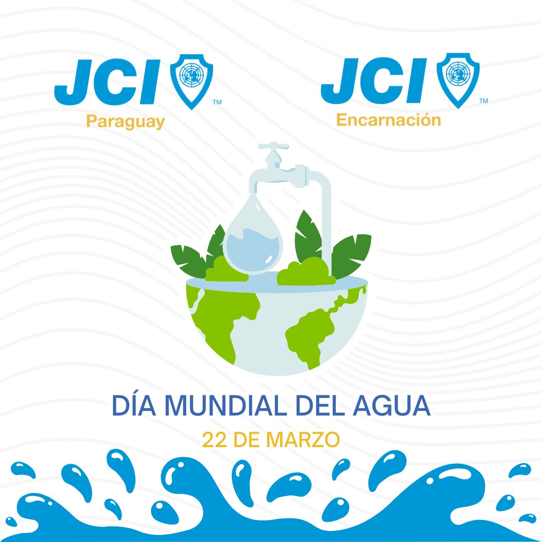 JCIEncarnacion's tweet photo. 🟦 22 de marzo: Día mundial del agua. 

Se recuerda con el objetivo de crear conciencia sobre la importancia de cuidar el líquido vital para los seres humanos y las especies en la tierra. 

#JCI #JCIEncarnación #JCIParaguay 
#GuíadosPorElPropósito https://t.co/s02bBYZrZm