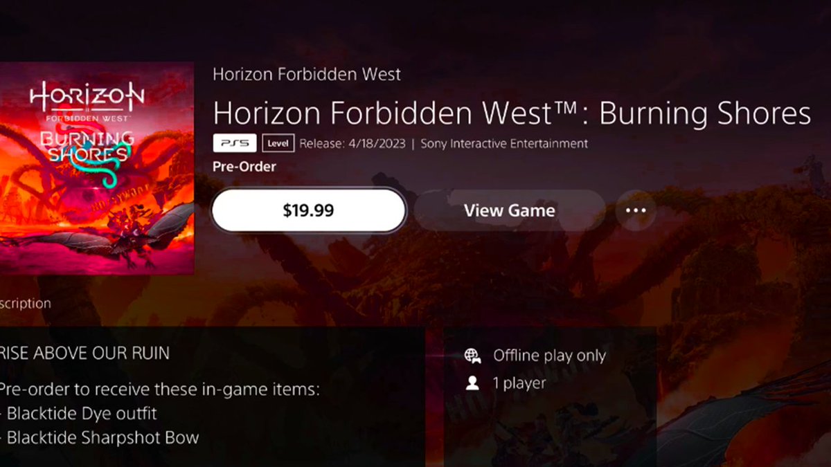linuswilson's tweet photo. How to Pre-Order BURNING SHORES DLC on the PS5 
#HorizonForbiddenWest  Phttps://youtu.be/0fxaa1yBNJc https://t.co/pvZLJ4UG3C