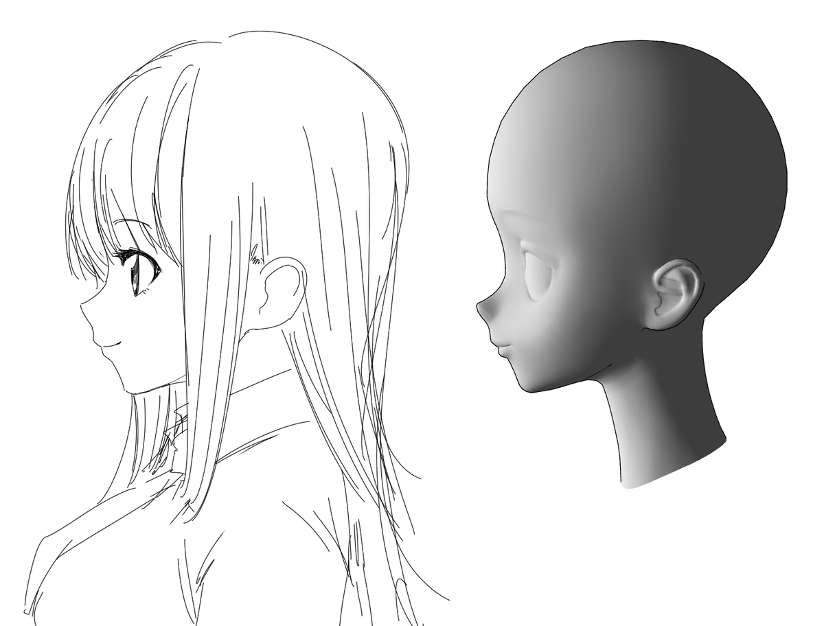 手癖でもない即興キャラを2分もかからずこの形に持ってけるのすごいな2.0の3D人形✍ 
