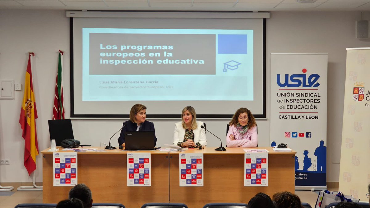 En #jornadaUsie #inspeccioneducativa ponencia sobre #ErasmusPlus <a href="/UsieErasmus/">Proyectos USIE Erasmus+</a> sobre la participación de la inspección en programas europeos y los q ha desarrollado USIE: ESL, prevencion del abandono escolar y CAVE, enseñanza domestica y comunicacion audiovisual <a href="/pixeltech/">Pixel Tecnología</a>