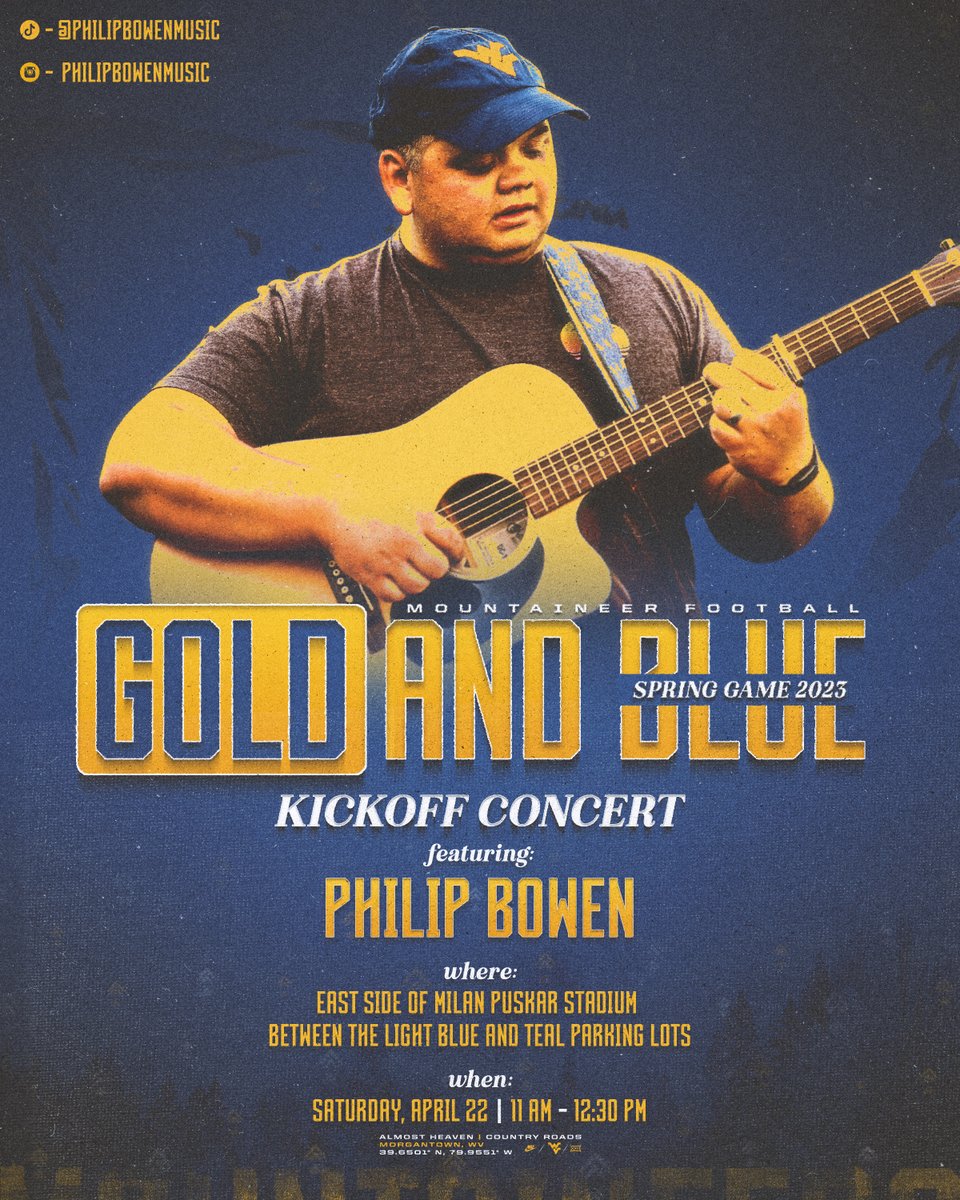 WVUfootball's tweet photo. 🎻 Philip Bowen LIVE at Milan Puskar Stadium

West Virginia's own @Philbow55 will perform a FREE concert before the Gold-Blue Spring Game

MORE » https://t.co/LUJaxpsqcx https://t.co/ifbSQftih6