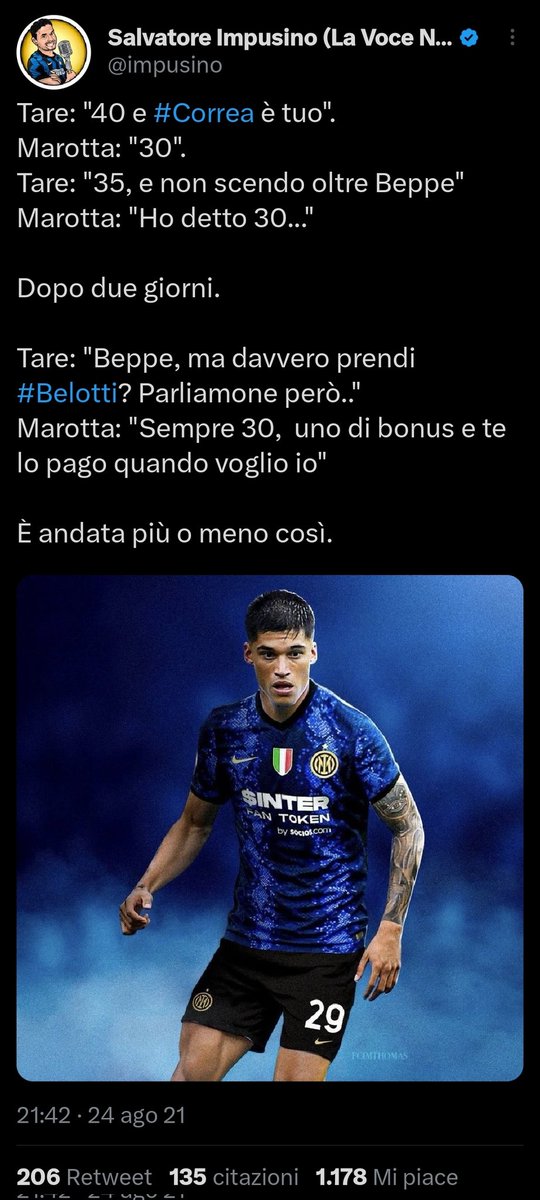 louroth84's tweet photo. Twitter compie 17 anni.

non l'ho visto in giro, per cui lo faccio io.

postate il tweet più memorabile di sempre riguardante il TWITTER CALCIO

Inizio io con una delle perle più memorabili di sempre ⬇️

#Twitter17 https://t.co/5qjciA6cv2