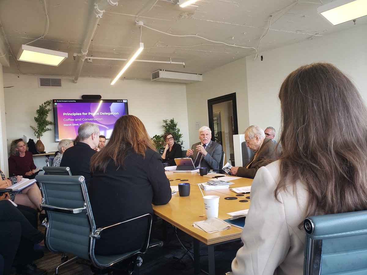 Shamil Idriss (@shamilidriss) on Twitter photo "We have plenty of truces; not enough peace"
- General Romeo Dallaire shares the 8 <a href="/PrinciplesPeace/">Principles for Peace Foundation</a> w/ fellow delegates ex-Dutch FM Koenders, ex-Swedish State Secretary Sƶder & other peacebuilding giants. We know enough to adopt these evidence-based norms for peace processes! "We have plenty of truces; not enough peace"
- General Romeo Dallaire shares the 8 <a href="/PrinciplesPeace/">Principles for Peace Foundation</a> w/ fellow delegates ex-Dutch FM Koenders, ex-Swedish State Secretary Sƶder & other peacebuilding giants. We know enough to adopt these evidence-based norms for peace processes!