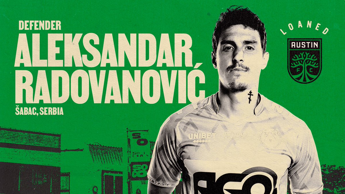 AustinFC's tweet photo. Aleksandar Radovanović is VERDE. 🌳

Welcome to Austin! https://t.co/L6YhqxmNY2