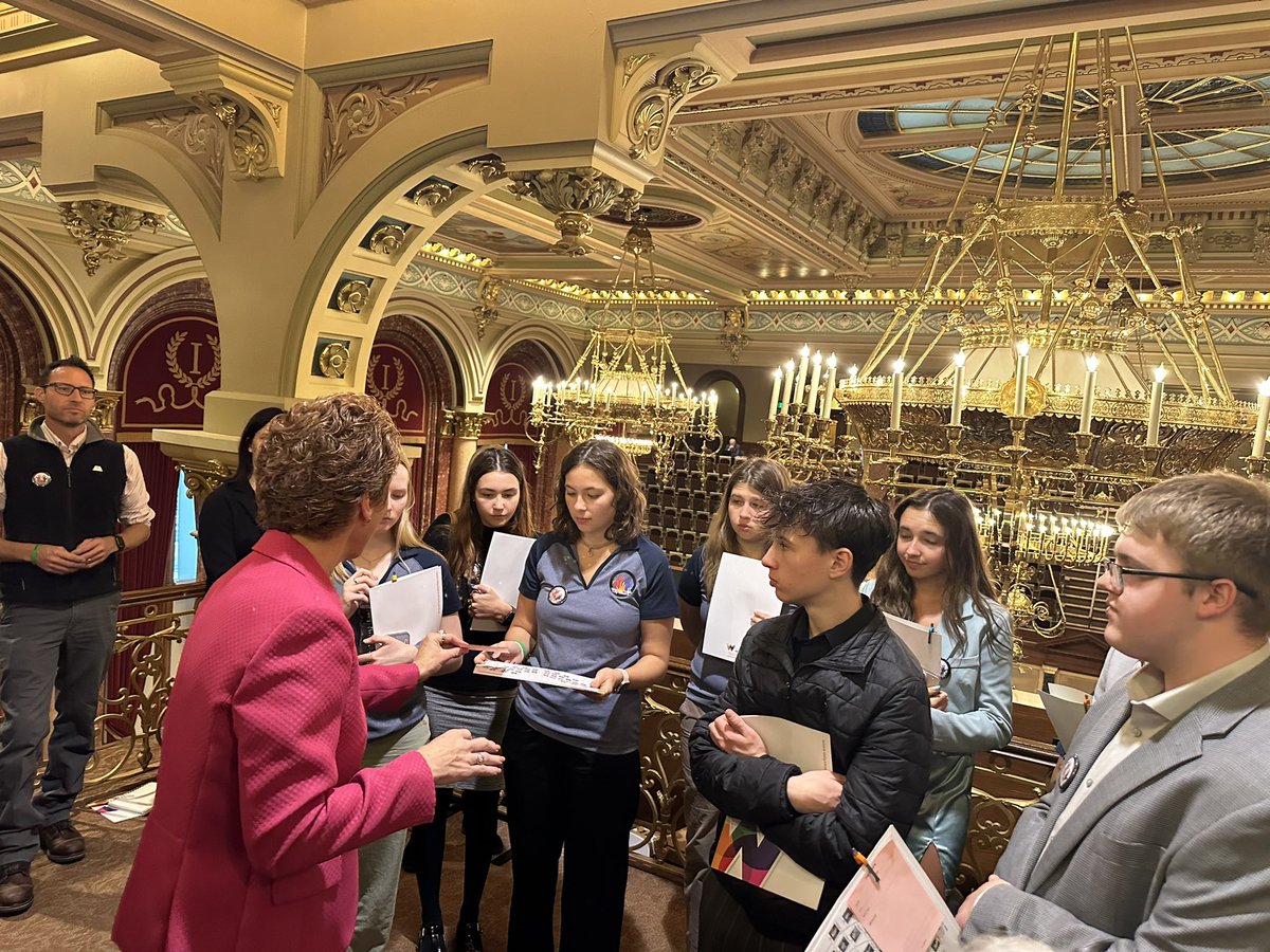 WYCC arrives at the State Assembly to advocate for youth mental health. The House will be debating a bill that the WYCC has advocated since last year.