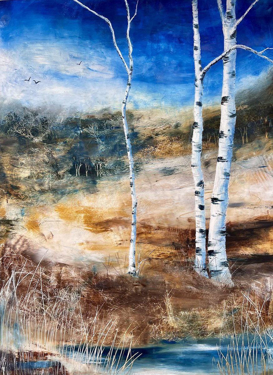 anjigrainger's tweet photo. My work will be a part of this year’s annual Lake Area Artists,  Lakewood Center, LO fine art show and sale. Friday-Sunday April 21-23. Here’s an oil and cold wax piece I just finished for the show. #lakeareaartists #bluepansycottagearts https://t.co/ddC9ScndQO