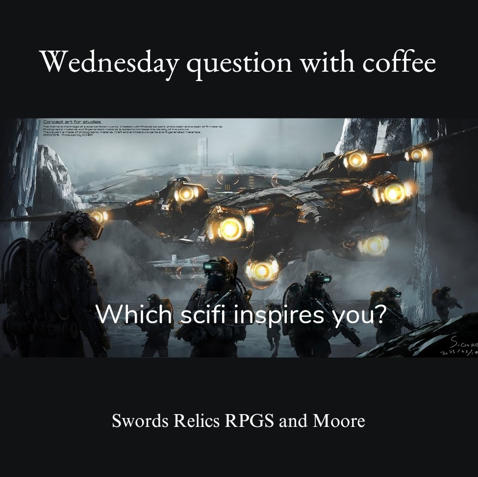 srrpgsandmoore's tweet photo. Wednesday question with coffee 

.
.
.

Art by S. Chiba
#wednesday #question #coffee #adventure #love #scifi #inspire https://t.co/EuoKYeJ5Tp