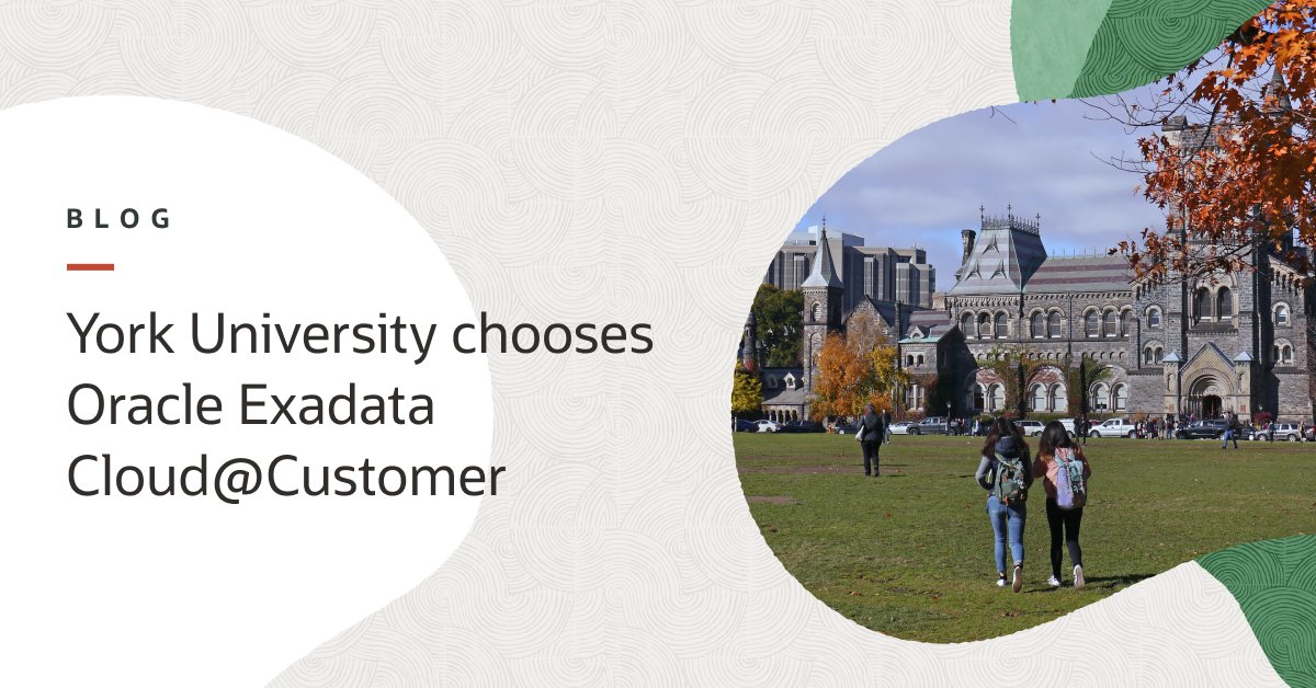 OracleDatabase's tweet image. Check out how @YorkUniversity improved performance on query runtime by 88% on #OracleExadata. Learn more social.ora.cl/60153fh09