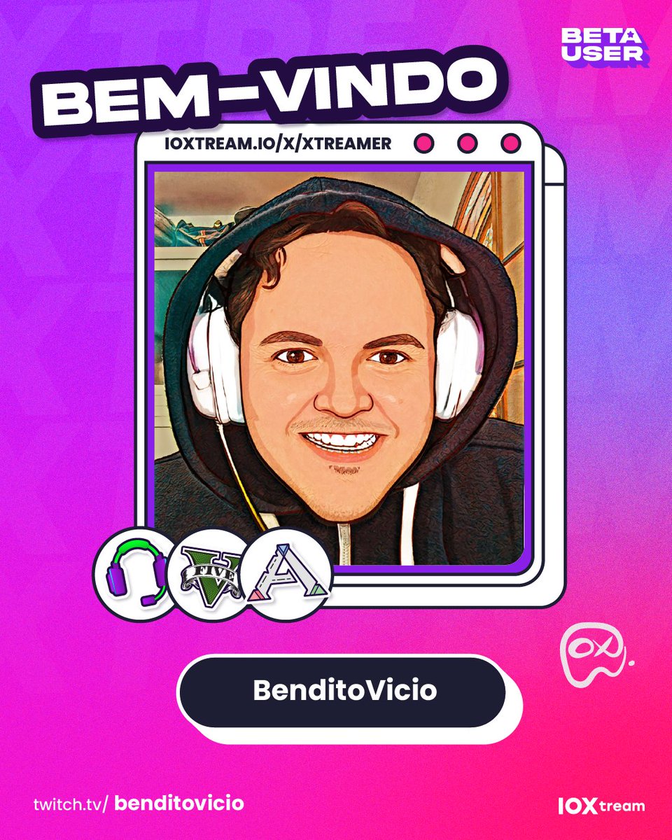 🇧🇷 Tem um novo Xtreamer entre nós... <a href="/BenditoVicioGms/">Bendito Vicio</a>  !
🇺🇸 There is a new Xtreamer among us... <a href="/BenditoVicioGms/">Bendito Vicio</a>  !

Want to become an Xtreamer too? Join OPEN BETA 💜 NOW 👻

Twitch: twitch.tv/benditovicio
Xperience: IOXtream.io/x/benditovicio