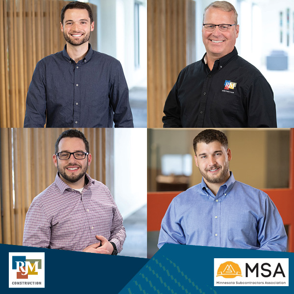 Four members of #TeamRJM are finalists at @MSAminnesota's 2023 #GeneralContractorAwards!

-Bryce Kamenick, Project Manager of the Year
-Dave Larson, Superintendent of the Year
-Bobby McCulloch, Estimator of the Year
-Isaac Lindberg, Estimator of the Year

Congratulations!
