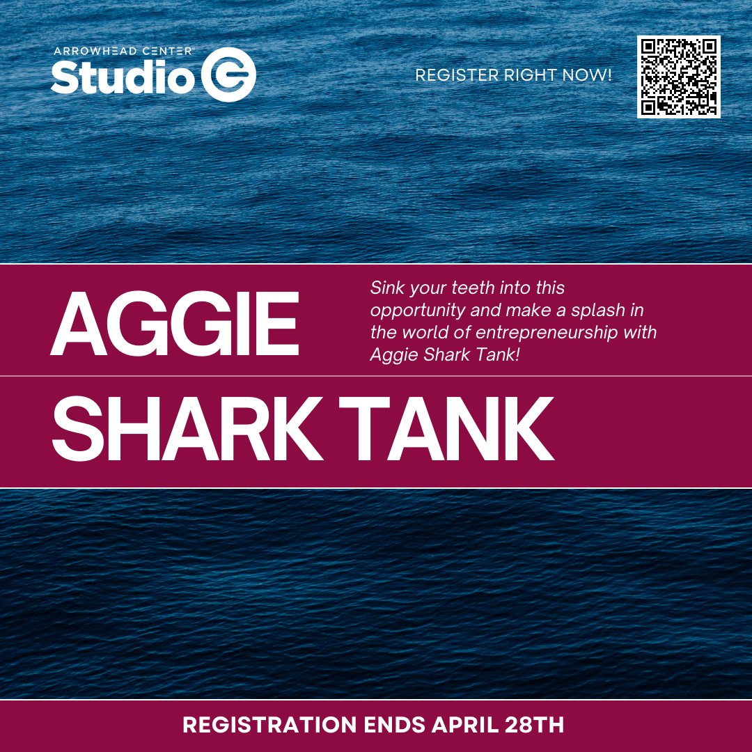 Calling all student entrepreneurs in the Borderplex region! 💡🚀 Ready to turn your innovative ideas into reality? Pitch to investors at Aggie Shark Tank! 

Don't miss out - register by April 28th, 2023. 

 #AggieSharkTank #NMSU