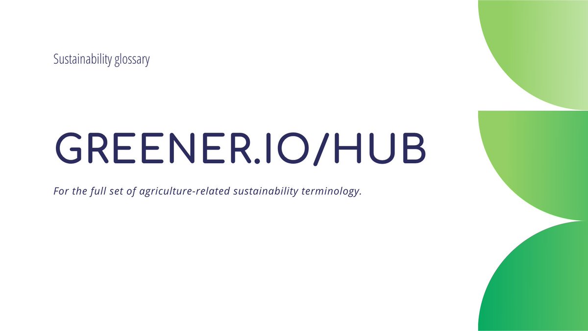 What's the difference between regenerative agriculture and organic farming? Are aquaponics and hydroponics the same thing? And what does CSA stand for?

Our glossary is a one-stop for all the #sustainability terms you need for your #agrifood business 👉 greener.io/glossary