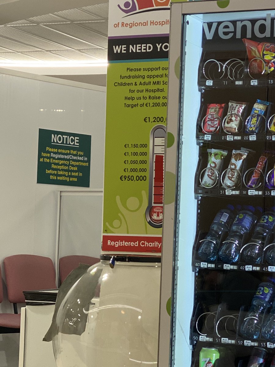 It’s an absolute disgrace that the 3rd so called wealthiest nation in Europe can’t afford to provide a vital hospital with vital machinery to save lives and needs the patients and community to provide it!!! Disgusting #change #newgoverment  #hse #shame