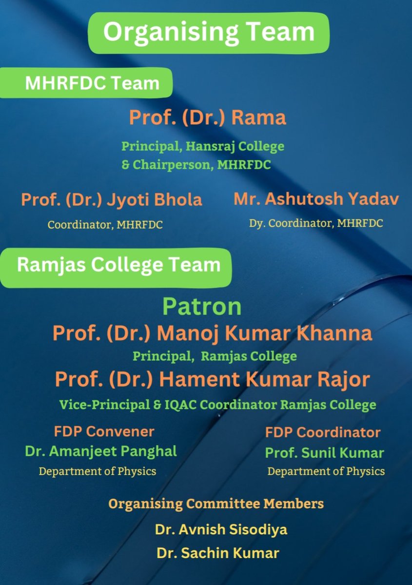 OfficialRamjas's tweet image. #RamjasCollege @UnivofDelhi in collaboration with #HansrajCollege is organising a one week online #FacultyDevelopmentProgramme on "Principles of Radiation Detection and Measurement and Experimental Techniques" from April 3-9, 2023. The last date for registration is 1 April 2023.