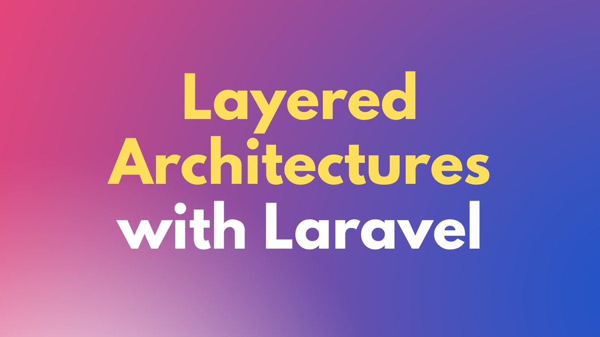 mmartin_joo's tweet photo. 🎉Layered Architectures with Laravel

I just put together a 28-page e-book called "Layered Architectures with Laravel."

It contains some popular architectures in Laravel discussing their pros and cons.

👇Download your copy now👇 https://t.co/VTSOwZlRi6