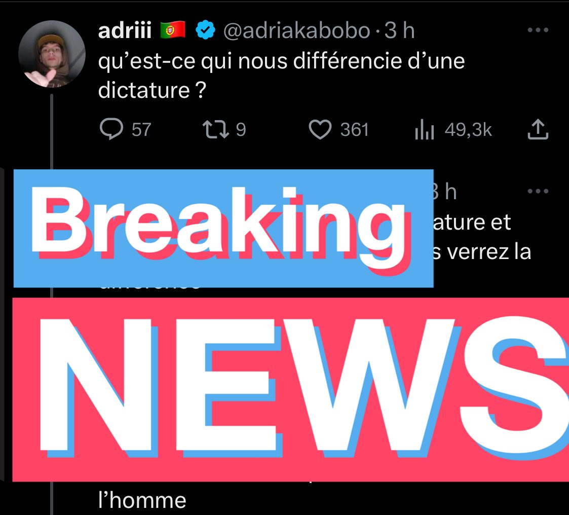 Chaoo_cs's tweet photo. @adriakabobo @Mediavenir 49,3 K vues c’est pour le tuer de rire 🤡 https://t.co/2QJwrsJ3BS