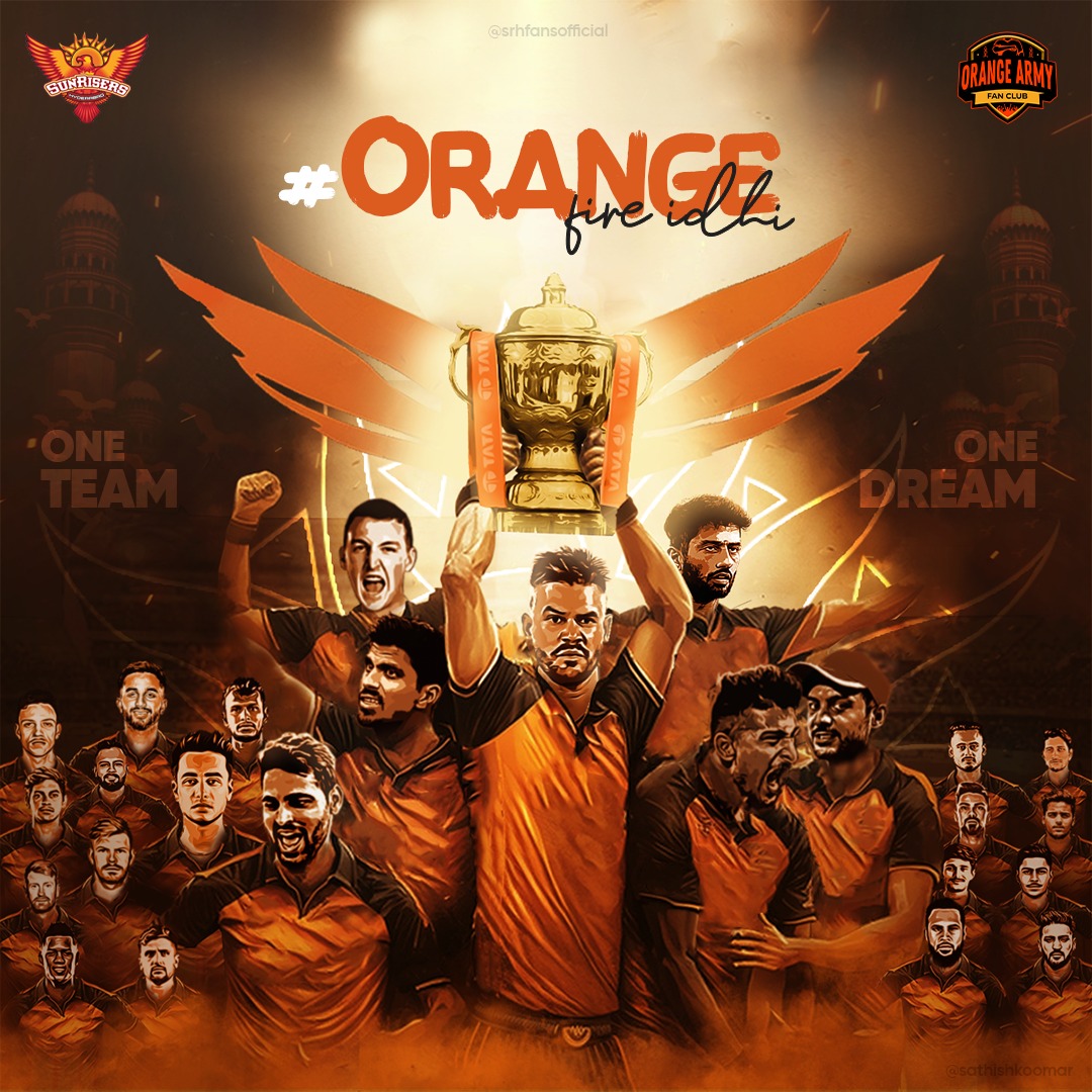 One Team ❤️ One Dream ❤️
Our Aim is set 🎯 And we are raring to go!
Presenting Our CDP for 2023 Season launched by @gkishanreddyofficial 
.
#orangefireidhi #SRH #IPL2023 #sunrisershyderabad #Orangearmy #Sunrisers #hyderabad #commondp #cdp