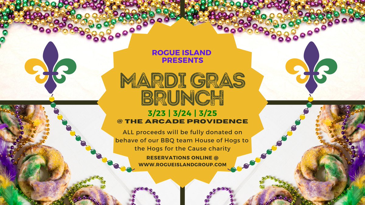 RogueIsland401's tweet photo. The world is your... Mardi Gras Brunch &amp; Fundraiser https://t.co/K1brPeyKao
