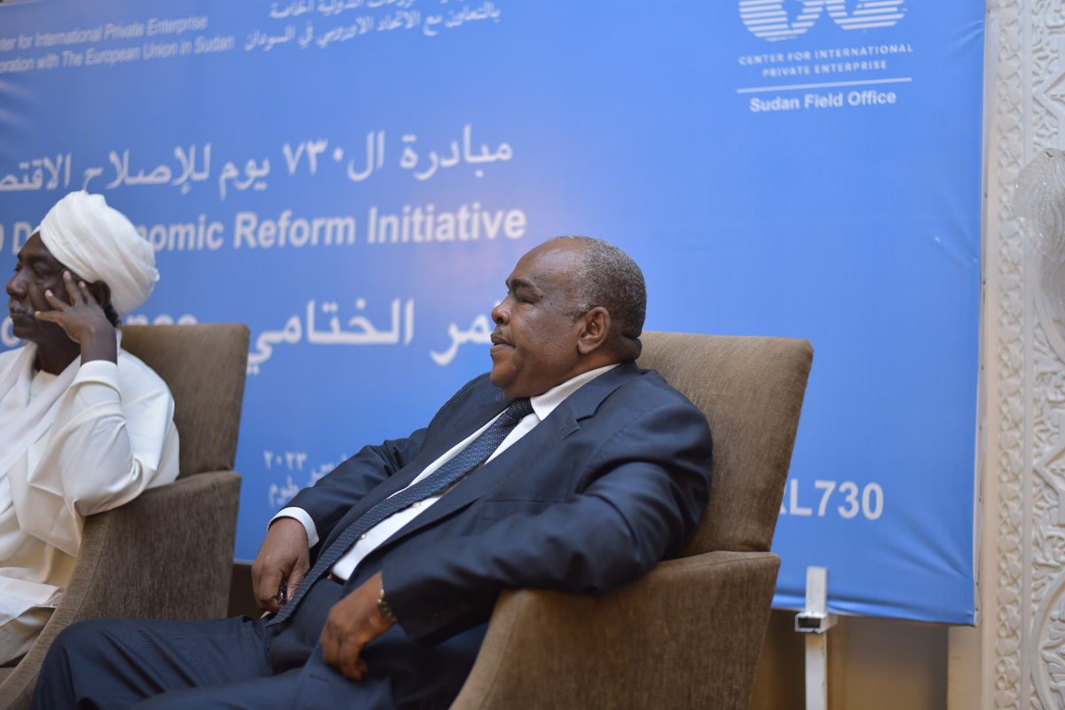 CIPESudan's tweet photo. "كان يجب ارجاع عضوية السودان الى منظمة التجارة العالمية بنهاية ٢٠٢١."
⁃علي جدو، وزير التجارة السابق، في المؤتمر الختامي لمبادرة ال٧٣٠ يوم للإصلاح الاقتصادي. #ERL730 https://t.co/iFxkidHtij