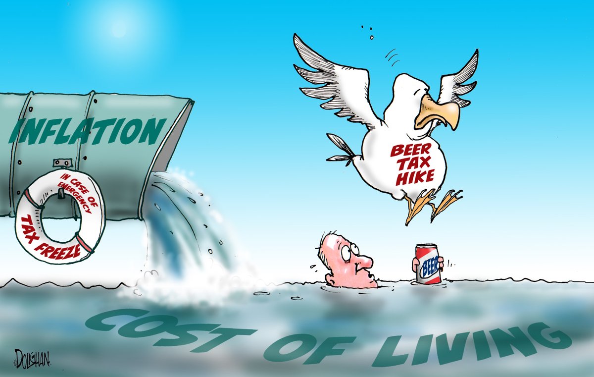 Canadians are struggling with cost-of-living increases not experienced in generations. Will #Budget2023 push through 6.3% federal beer tax hike, the largest in 40 years, or will <a href="/cafreeland/">Chrystia Freeland</a> put a temporary pause on hikes to give hospitality, brewers &amp; consumers chance to recover?