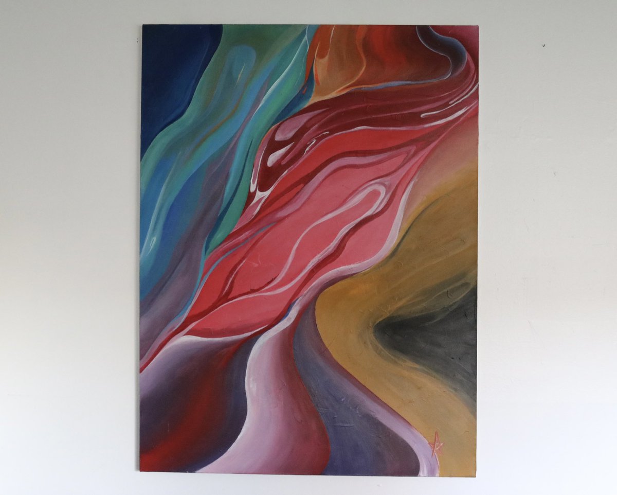 #innerspace is available for purchase and is up on my website now . #art #painting #nft #nftcollection This series is about fluidity and oneness and the abstraction of life .
