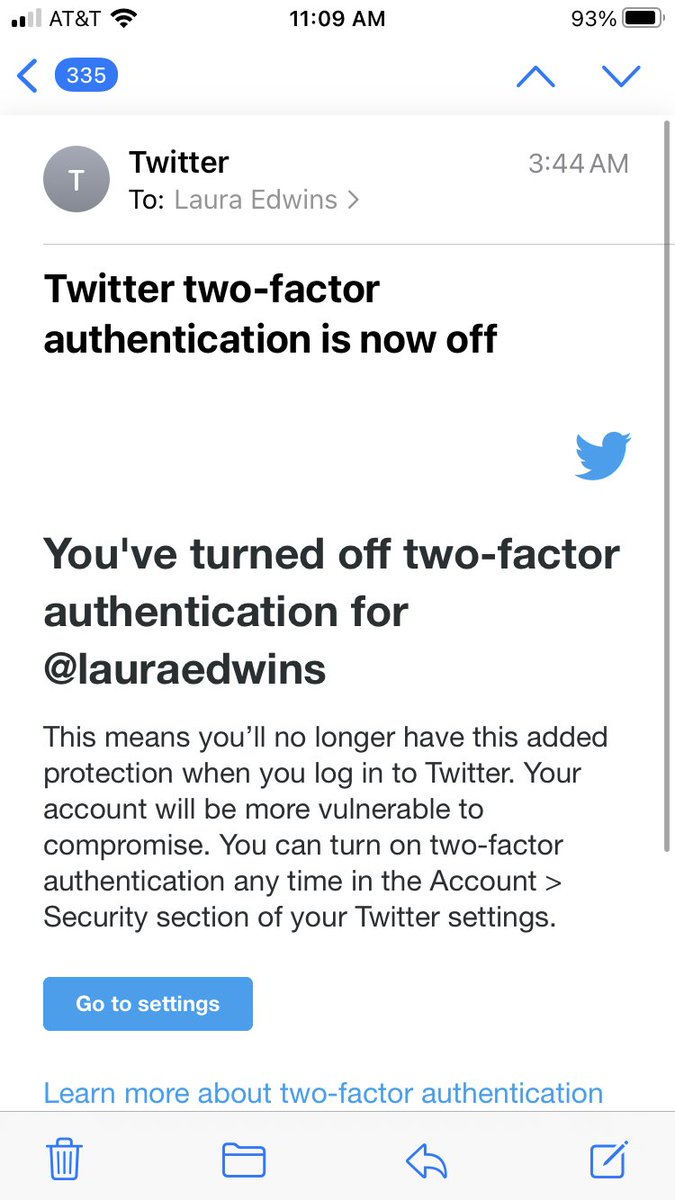 2FA somehow got turned off my Twitter account at 3 am last night. (Wasn’t me!) Just a friendly reminder to check your 2FAs and update your passwords regularly (and use unique passwords)!