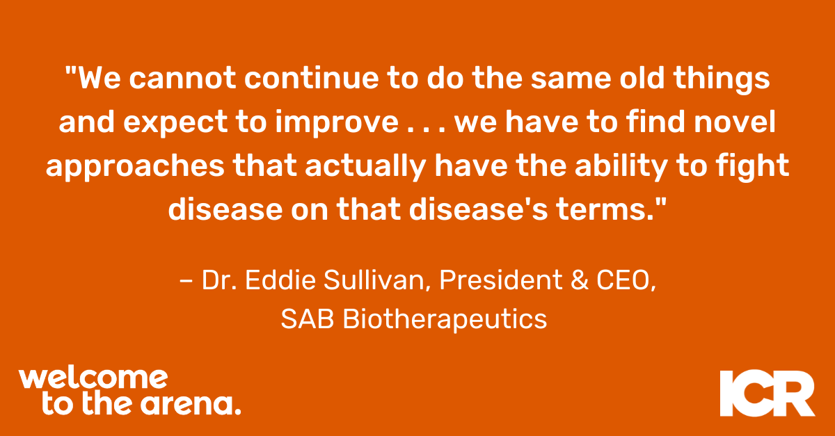 ICRPR's tweet photo. We often hear that "the only constant is change" in healthcare. Tune in to this week's episode of Welcome to the Arena to hear how Eddie Sullivan, President &amp; CEO at SAB Biotherapeutics, is on the cutting edge of an exciting new development. https://t.co/5vdgvcHHgQ https://t.co/rApahQcJXW