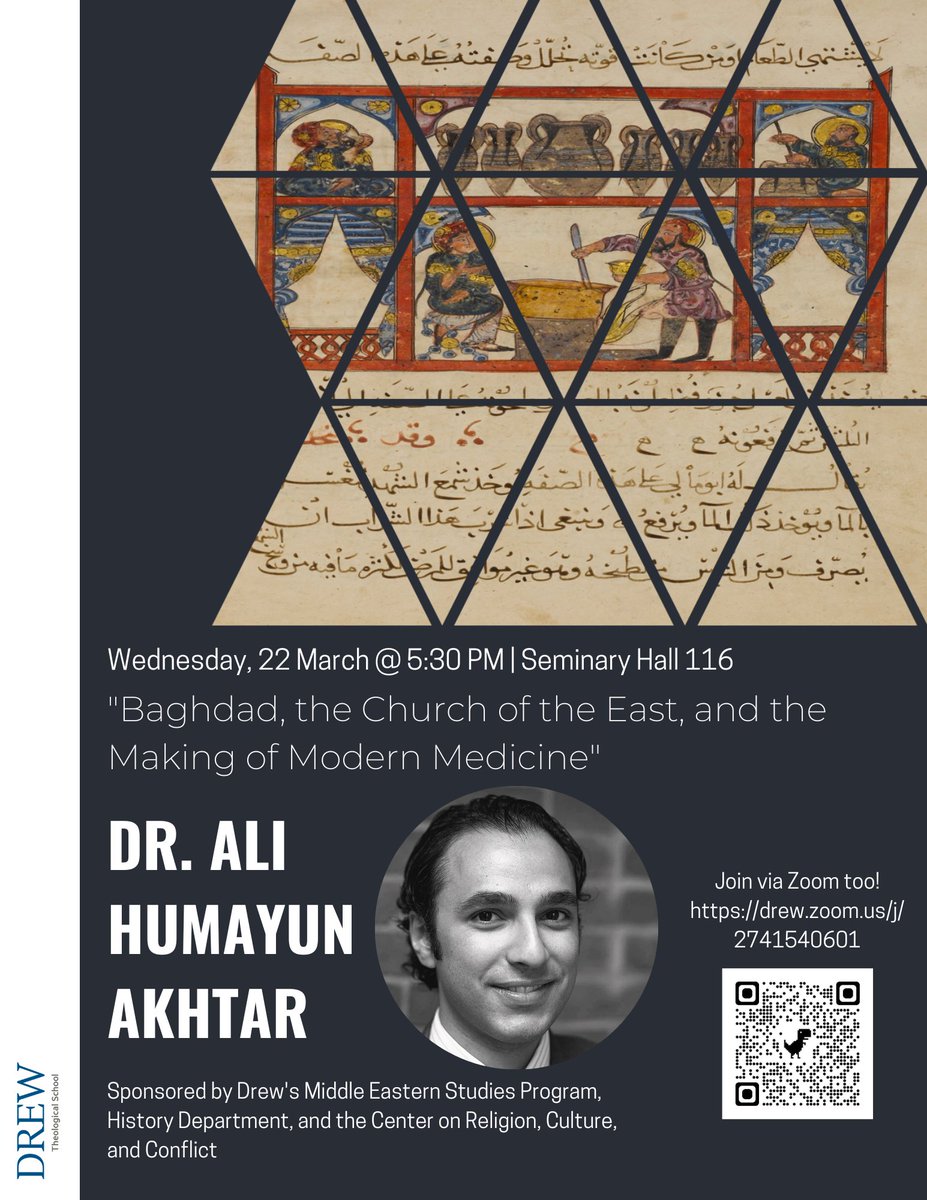 Happy to share that I'm giving a public talk today (in person and online) at 5:30 p.m. EST at Drew Univ. on innovation in medicine across world history. Q&amp;A will include lessons in current innovation from Seoul &amp; Cairo in fields like #orthopedic surgery and #ObGyn.  Zoom link ⬇️