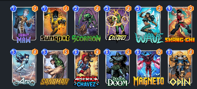 RayRaySnap's tweet image. After mucking around and giving away cubes @ rank 100 decided to try and climb to 120 just to see if I could. Sand Ramp been doing awesome since the patch. Thanos been slowed down, and it stops the Sera control decks running wild. Shuri still a touch matchup. #MarvelSnap