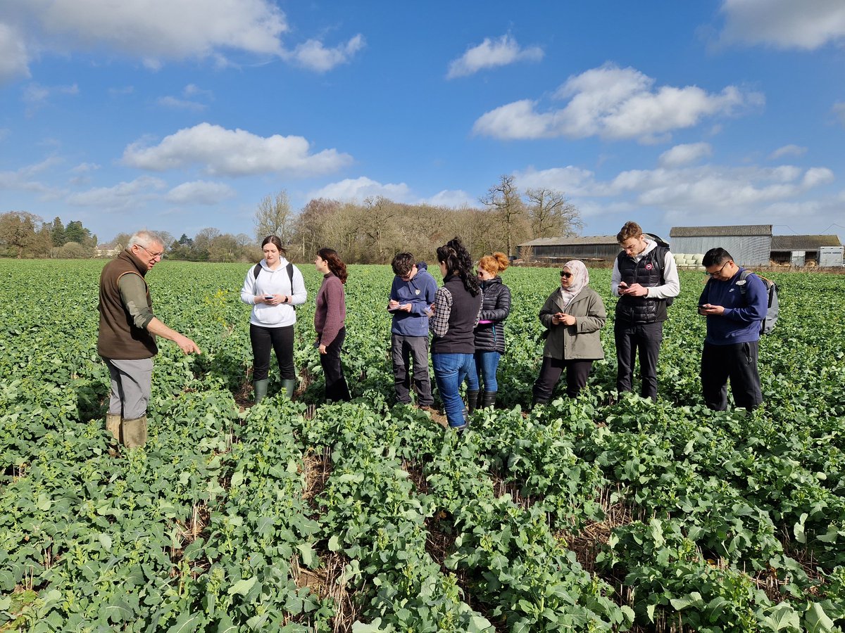 First field visit of the spring with our Sustainable Crop Production students. Like cattle on fresh grass!