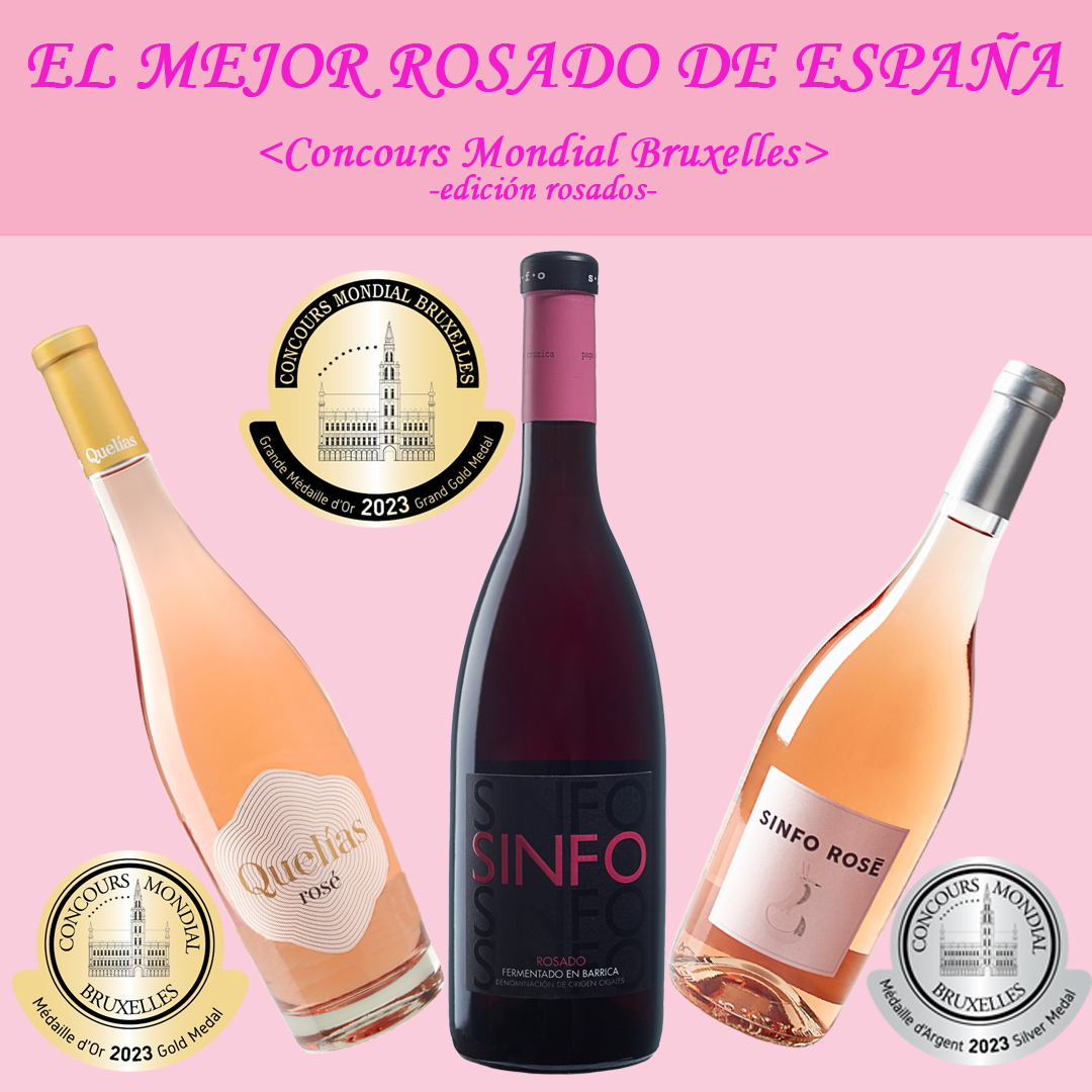 Volvemos a conseguir estar en lo más alto del Concurso Mundial de Bruselas, SINFO rosado fermentado en barrica ha sido valorado como el MEJOR ROSADO DE ESPAÑA❗❗

🏅🏅 GRAN ORO - SINFO F. BARRICA 2021

🏅 ORO - QUELÍAS 2022

🏅PLATA - SINFO ROSÈ 2022

#sinforianobodegas