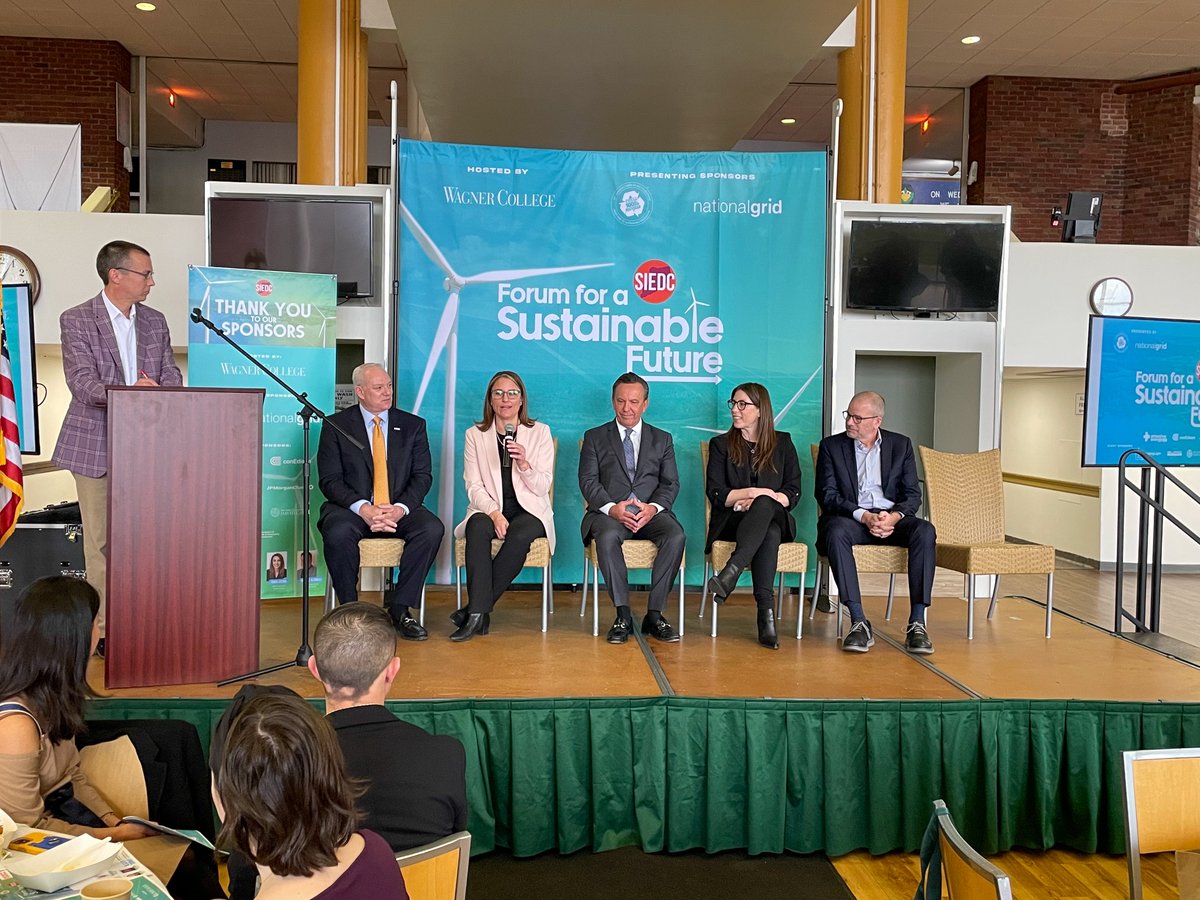 Doreen Harris (@doreen_m_harris) on Twitter photo A warm welcome by Pres. Angelo Araimo <a href="/WagnerCollege/">Wagner College</a> & <a href="/Michael_Cusick/">Michael Cusick</a> at today's <a href="/SIEDC/">SIEDC</a> Forum. A blockbuster panel w/<a href="/JDriscollEnergy/">Justin Driscoll</a>, @jenmariehensley, @nycedcpresident, Bryan Grimaldi <a href="/nationalgrid/">National Grid</a>, & @greenerbydesign on #cleanenergy opportunities for Staten Islanders. A warm welcome by Pres. Angelo Araimo <a href="/WagnerCollege/">Wagner College</a> & <a href="/Michael_Cusick/">Michael Cusick</a> at today's <a href="/SIEDC/">SIEDC</a> Forum. A blockbuster panel w/<a href="/JDriscollEnergy/">Justin Driscoll</a>, @jenmariehensley, @nycedcpresident, Bryan Grimaldi <a href="/nationalgrid/">National Grid</a>, & @greenerbydesign on #cleanenergy opportunities for Staten Islanders.