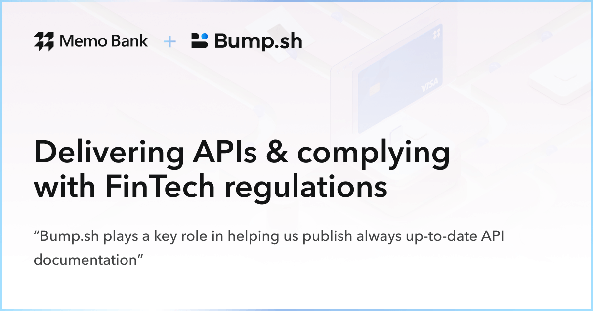 bump_hq's tweet image. Bump.sh plays a key role in helping us publish always up-to-date API documentation says @memobank buff.ly/3mFE2X1 #apidocumentation #RESTAPI