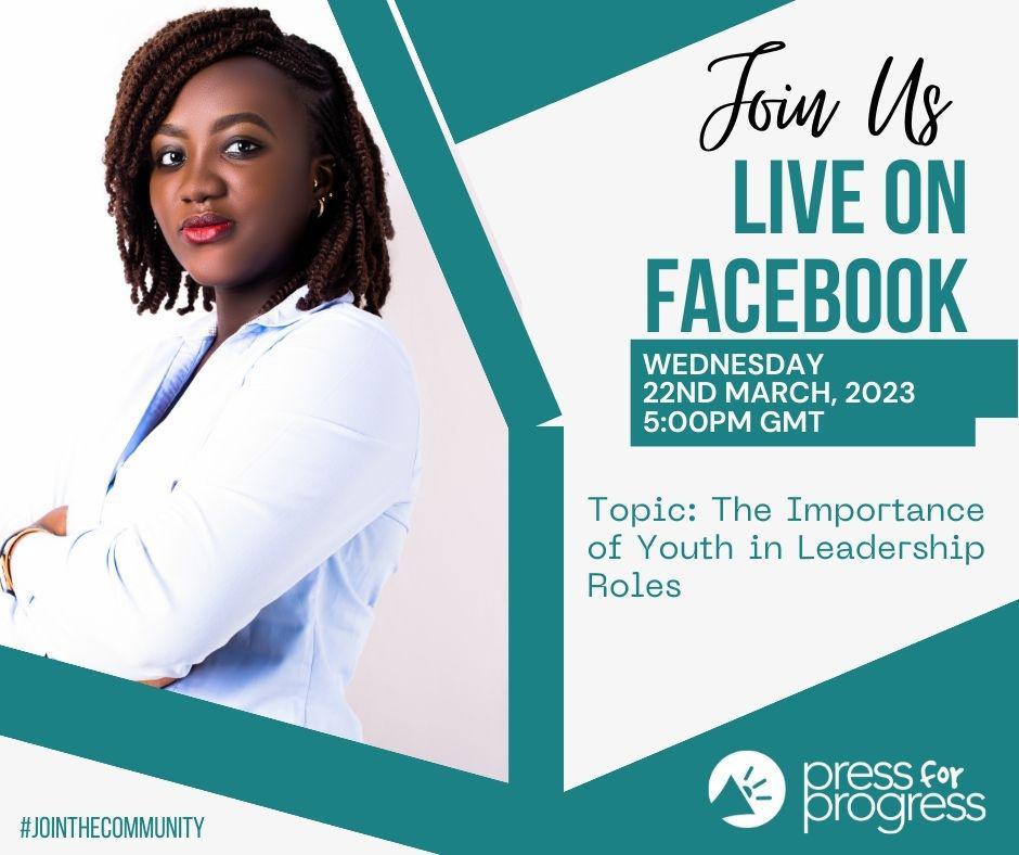 Yes we can be leaders of change in an extremely complex society!  Join the conversation tomorrow let's talk about my leadership journey as the first female student union president of Fourah Bay College and lots more… #PressforProgress# #Womeninjournalism