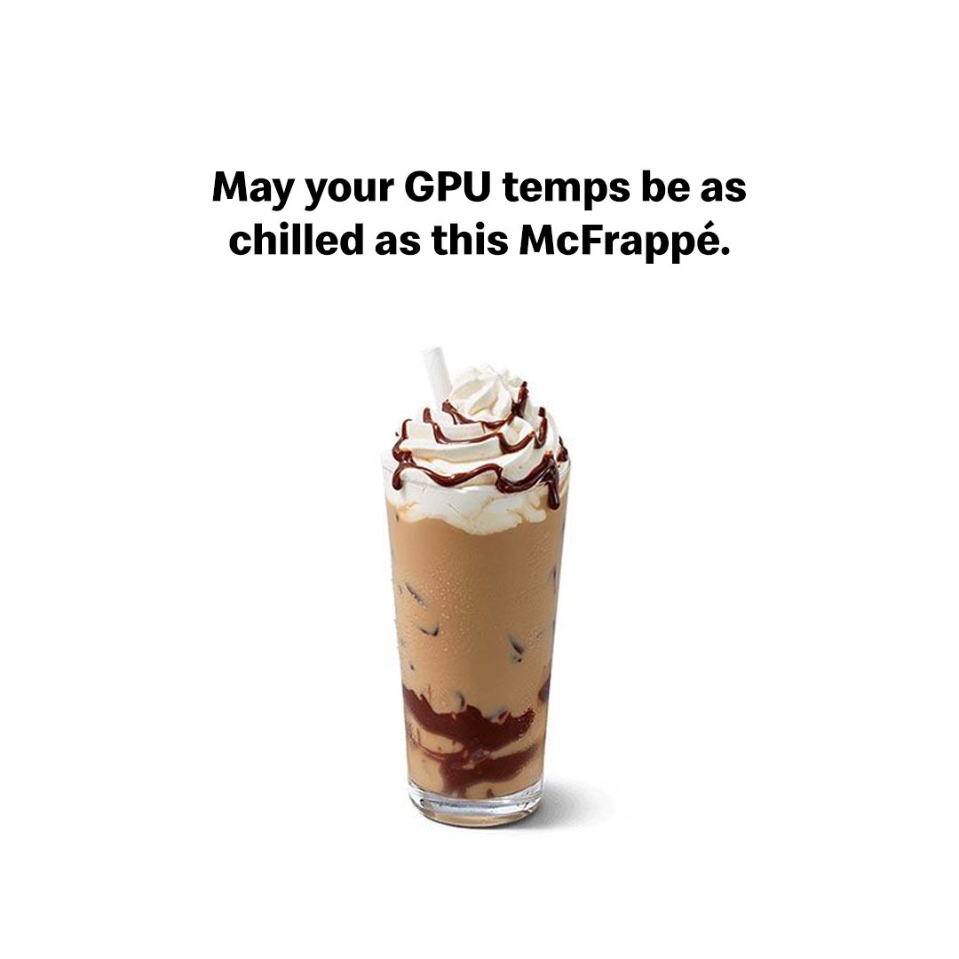 McDonaldsDENews's tweet photo. Okay, hear me out: A McFrappé-cooled gaming rig! Tag your favorite Tech YouTuber
#midweekmeme #keepongaming https://t.co/8PeqQ6CQHB