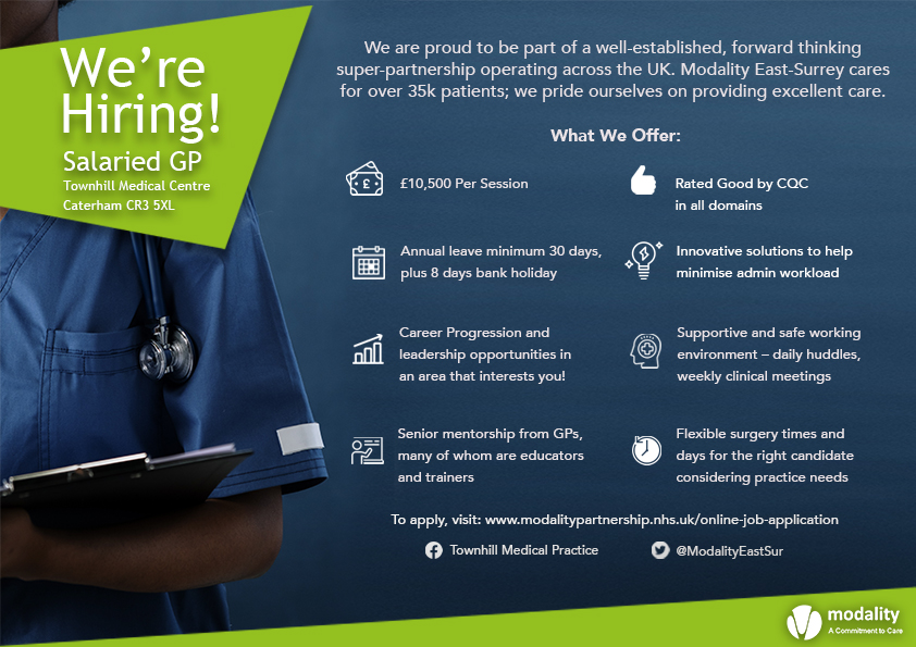ModalityEastSur's tweet image. Apply Here: modalitypartnership.nhs.uk/online-job-app…