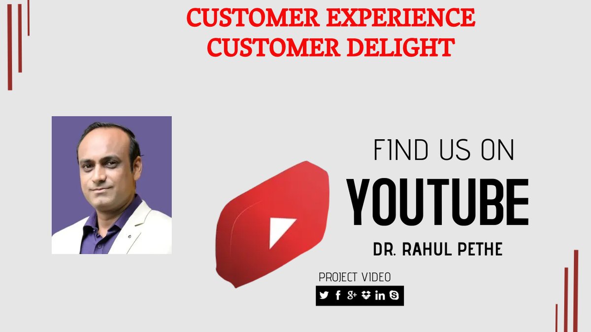RahulPethe7's tweet photo. CUSTOMER EXPERIENCE &amp; CUSTOMER DELIGHT By Dr. Rahul Pethe 
https://t.co/Q3YcH4CI0R 
via @YouTube https://t.co/siusDFGSh9