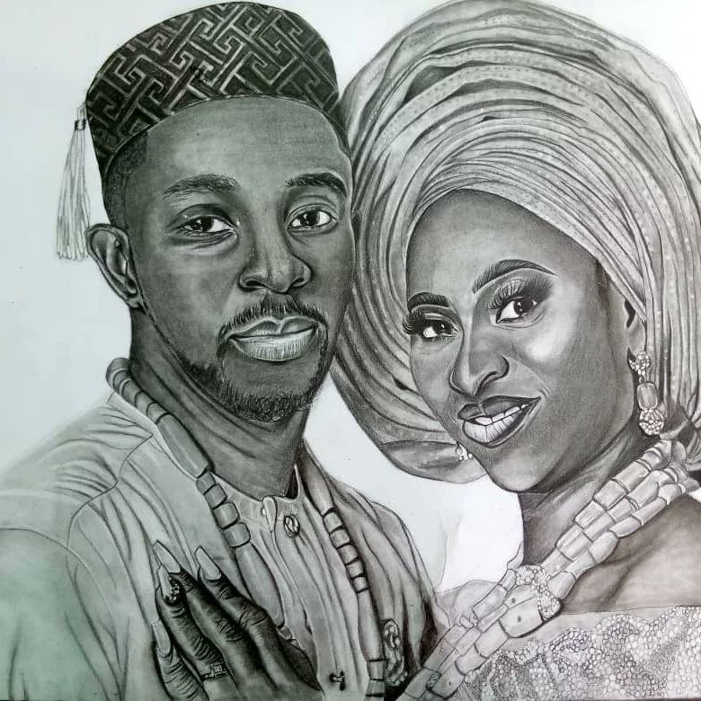 FaithAhams's tweet photo. A pencil work of @ministerguc  and his wife🌹 https://t.co/XUiiarmKoz