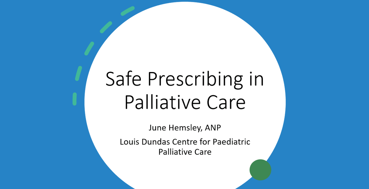 🔑 Our keynote speaker today is June Hemsley, one of our ANPs in The Louis Dundas Centre for Paediatric Palliative Care here at GOSH discussing Safe Prescribing in Palliative Care