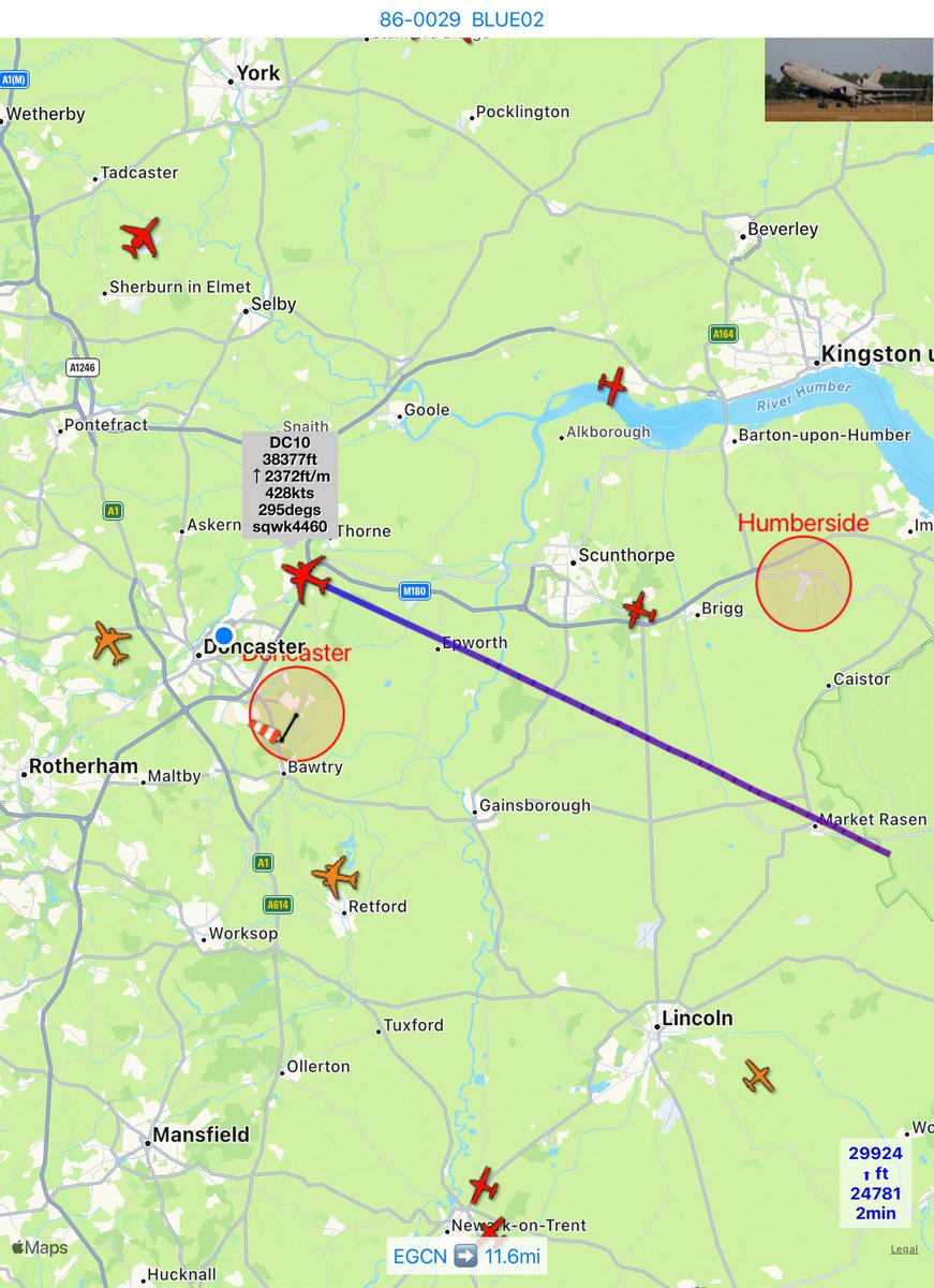 amagicdrag0n's tweet photo. #realadsb Type: #DC10 Tail: #860029 Callsign: #BLUE02 Icao: #AE01E0 • 12mi East of #EGCN Doncaster Sheffield, UK • https://t.co/HBSUCAjkzp