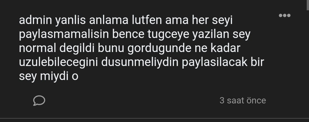 trsmitiraf's tweet photo. bunun icin asiri uzgunum itiraflara bakmadan atiyordum ve sayfa eglenceden cok uzak oldu itiraf almicam artik https://t.co/vD1ST2kG6T