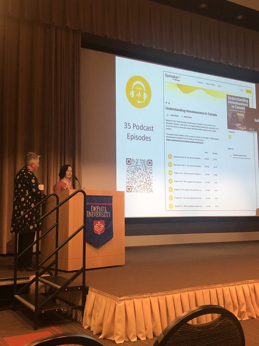 IJOHjournal's tweet photo. The ‘Creating Open Access Curriculum’ session at #IJOHCONF23. Kristy and Cyndi Gilmer talked about their open access @Homeless_ebook and podcast! https://t.co/duTn52FjwV