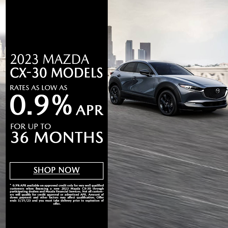 🚗🚨For a limited time, we're offering 0.9% financing for 36 months on the 2023 Mazda CX-30. 💰🎉 Don't miss out on the chance to drive home in this popular SUV at an unbeatable price. 🤩👌#NorthtowneMazda #2023MazdaCX30 #VisitUsToday #UnbeatablePrice bit.ly/3L4dNnw