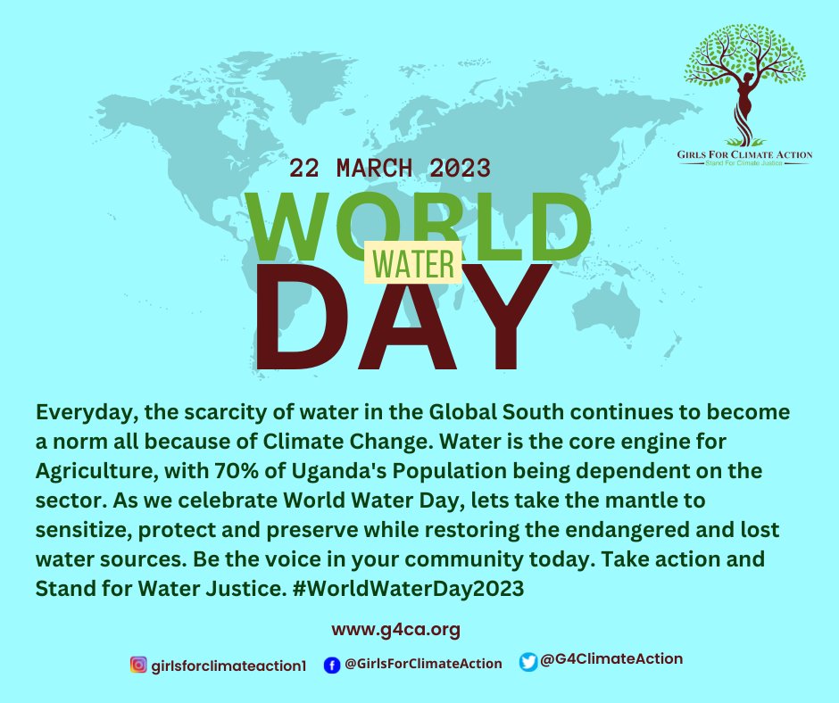 G4ClimateAction's tweet photo. Women and girls are the most affected when a water shortage hits exacerbated by climate change. On this #WorldWaterDay2023, we should #Protect #Preserve and #Restore water (re) sources around our communities. #OrchardWeekLoading... #WaterJustice https://t.co/WOuFo4VbFJ