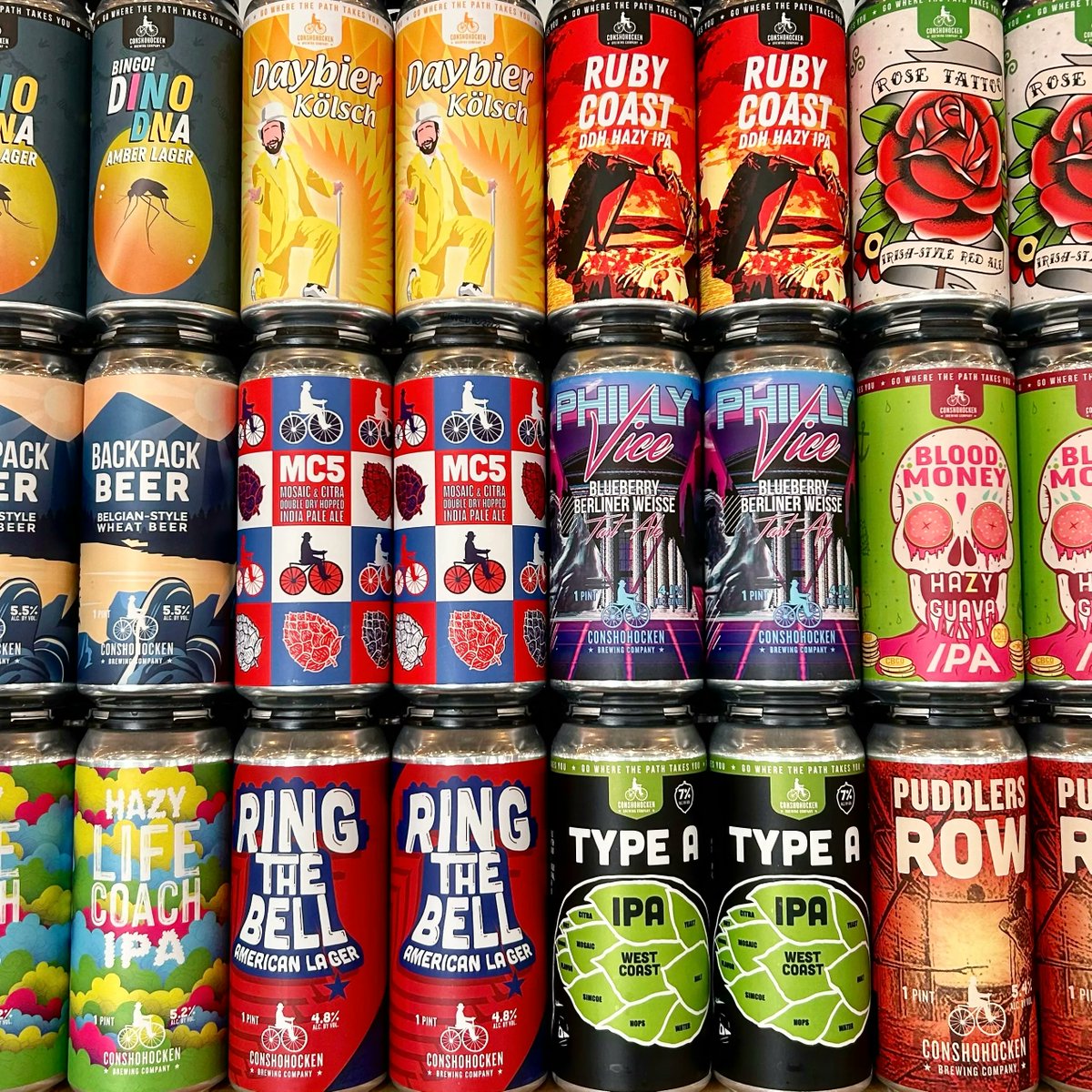 Current can lineup 🍺 Get 'em while they're fresh, drink 'em while they're cold!